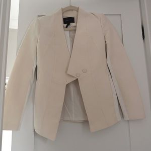 BCBG beige and white trim blazer. XXS